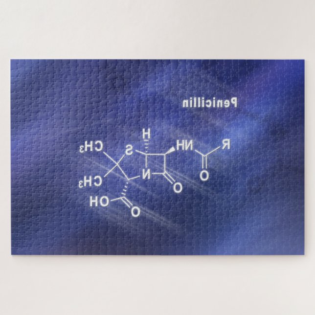 Penicillin, Antibiotika, Strukturchemikalien Puzzle (Horizontal)