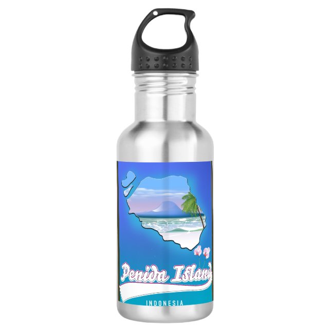 Penida Island Indonesien Edelstahlflasche (Vorderseite)