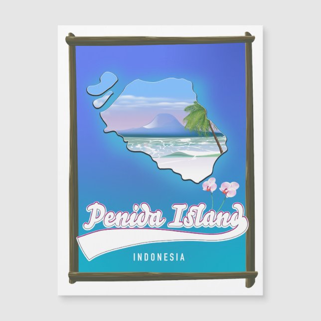 Penida Island Indonesien Magnetkarte (Vorderseite)