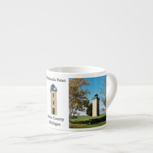 Peninsula Point Lighthouse Espresso Tasse (Vorderseite Rechts)
