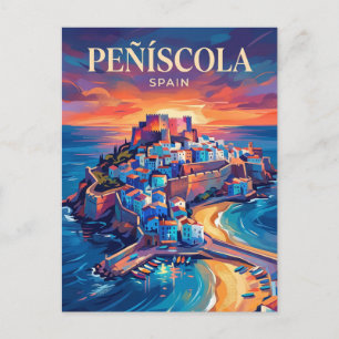 Peñíscola Spanien Postkarte