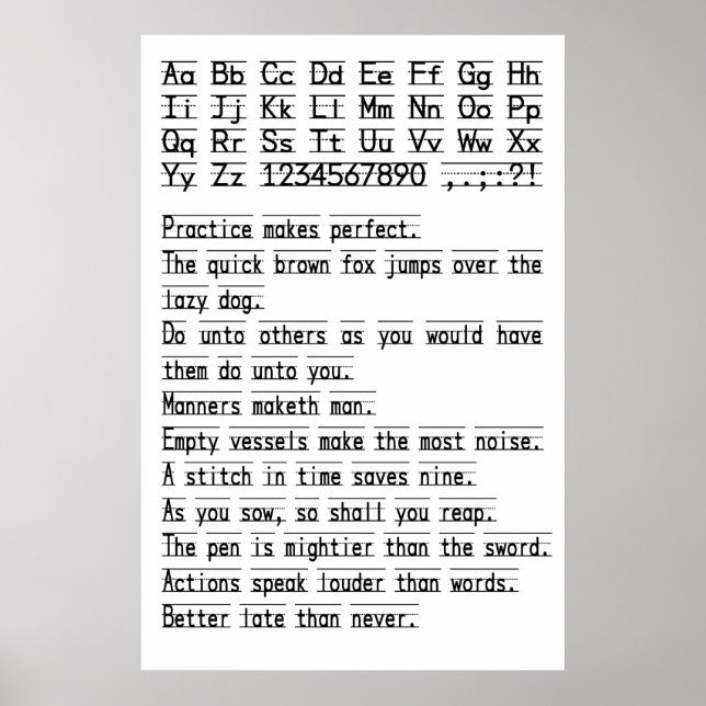 Penmanship Poster (Vorne)