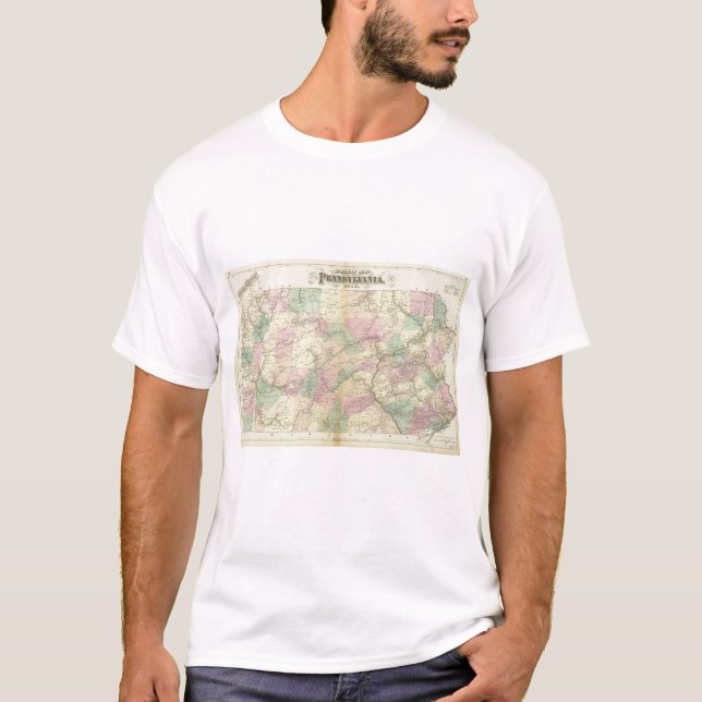 Penn Eisenbahnkarte T-Shirt (Vorderseite)