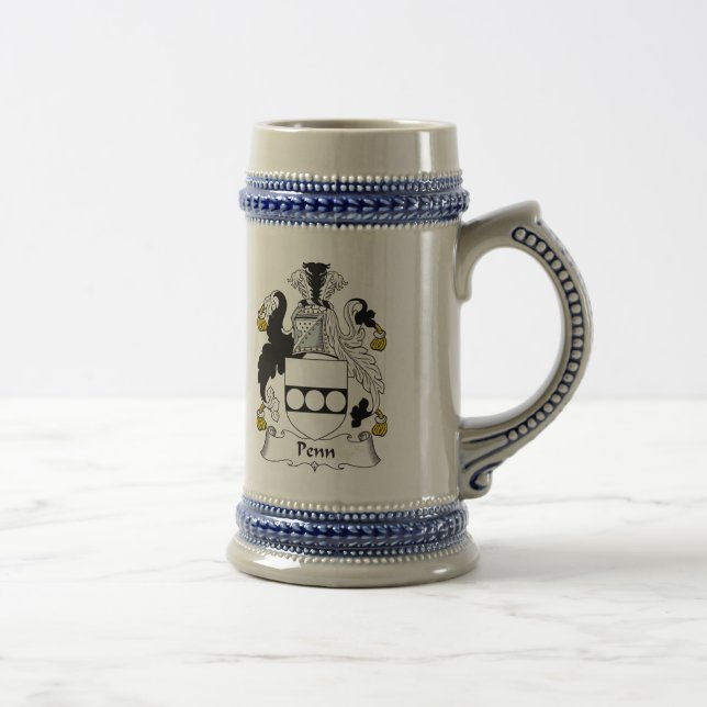 Penn-Familienwappen Bierglas (Rechts)