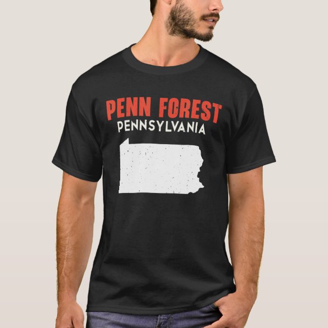 Penn Forest Pennsylvania USA Staat America Travel T-Shirt (Vorderseite)