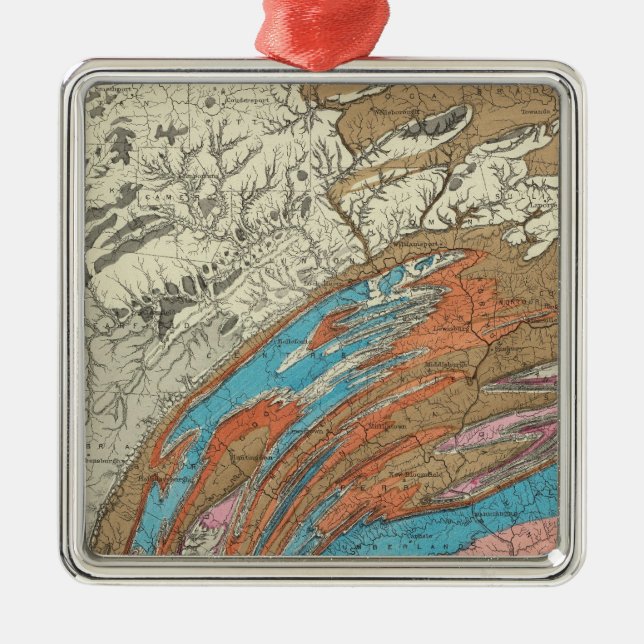 Penn geologische Bildungen Silbernes Ornament (Vorne)