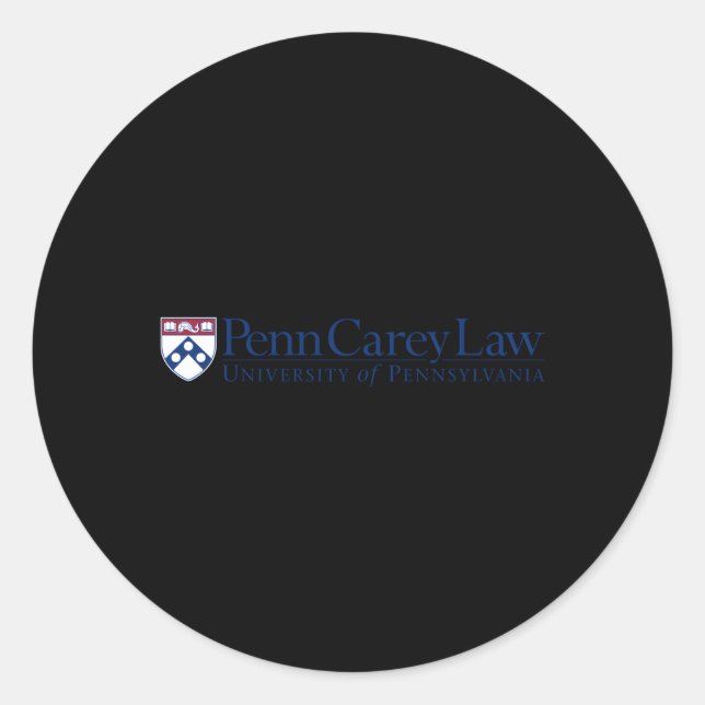 Penn Quakers Carey Law Runder Aufkleber (Vorderseite)