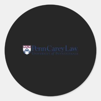 Penn Quakers Carey Law Runder Aufkleber