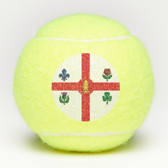 Penn tennis ball with flag of Montreal, Canada (Vorderseite)