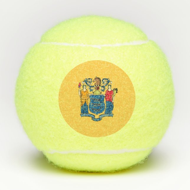 Penn Tennisball mit der Flagge New Jersey, USA Tennisbälle (Vorderseite)