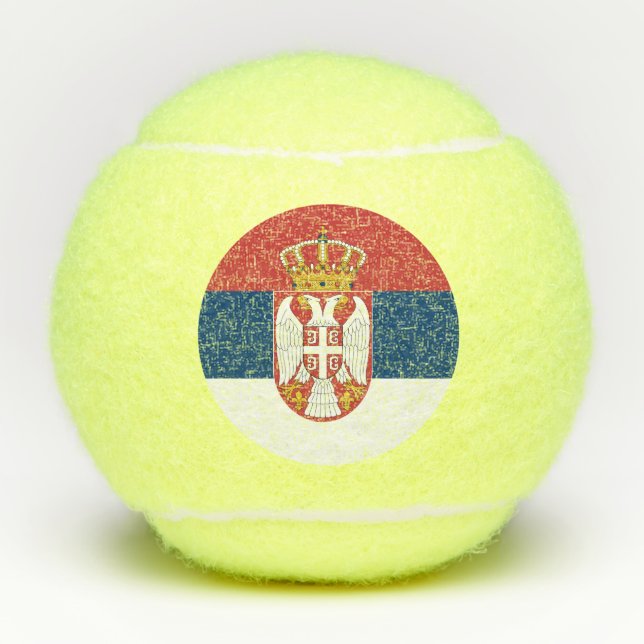 Penn Tennisball mit der Flagge Serbiens Tennisbälle (Vorderseite)