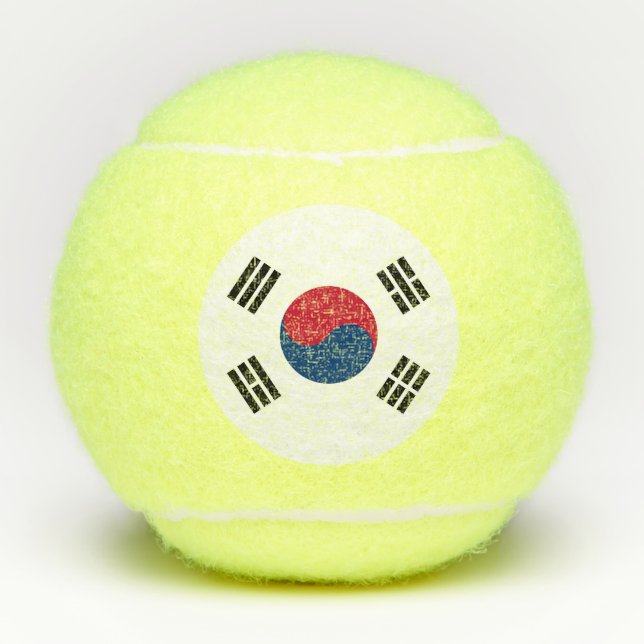Penn Tennisball mit der Flagge Südkoreas Tennisbälle (Vorderseite)