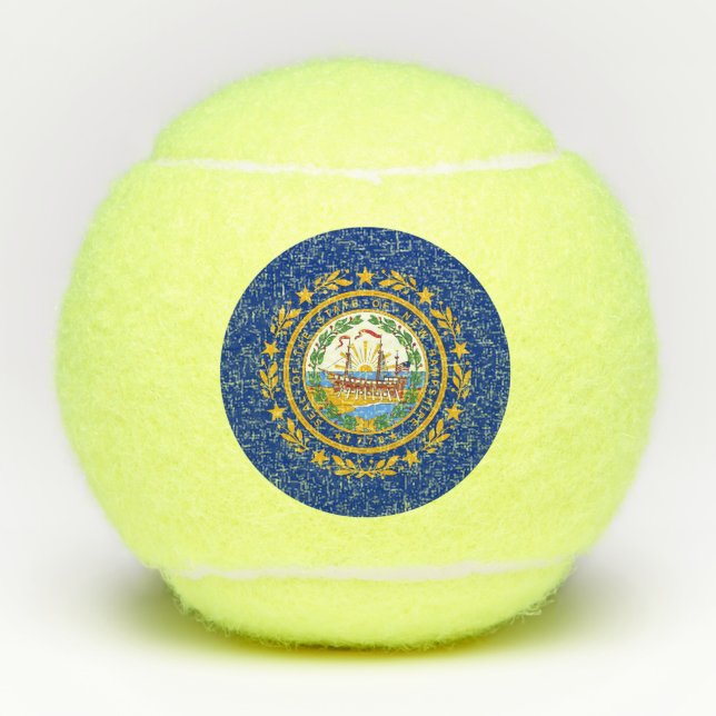 Penn Tennisball mit der Flagge von New Hampshire,  Tennisbälle (Vorderseite)