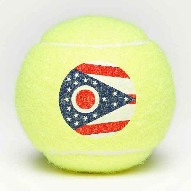 Penn Tennisball mit der Flagge von Ohio Staat, USA Tennisbälle (Vorderseite)