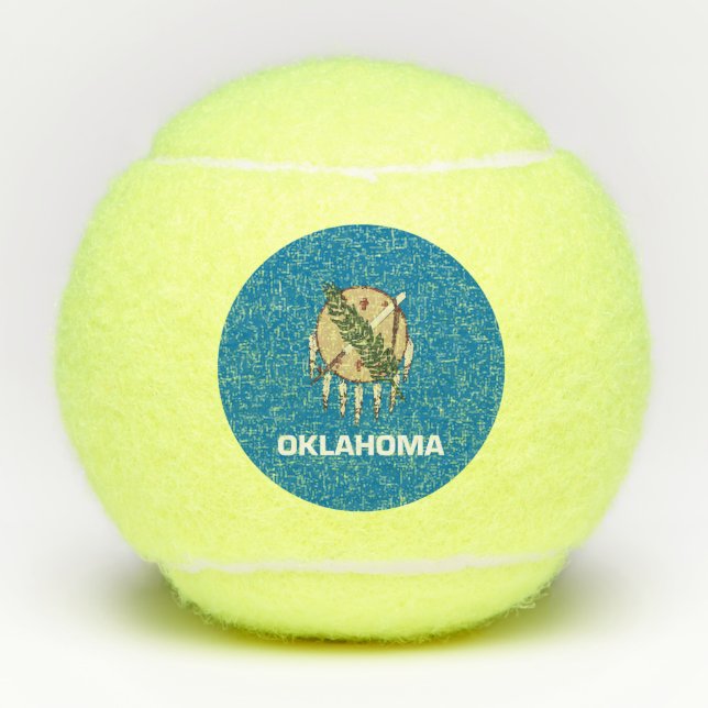 Penn Tennisball mit der Flagge von Oklahoma Staat, Tennisbälle (Vorderseite)