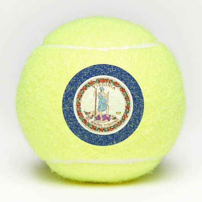 Penn Tennisball mit der Flagge von Virginia, USA Tennisbälle (Vorderseite)