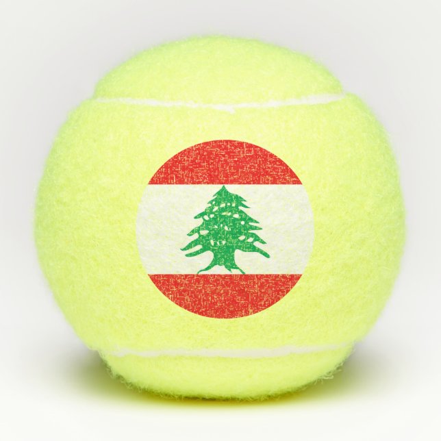Penn-Tennisball mit Flagge des Libanon Tennisbälle (Vorderseite)