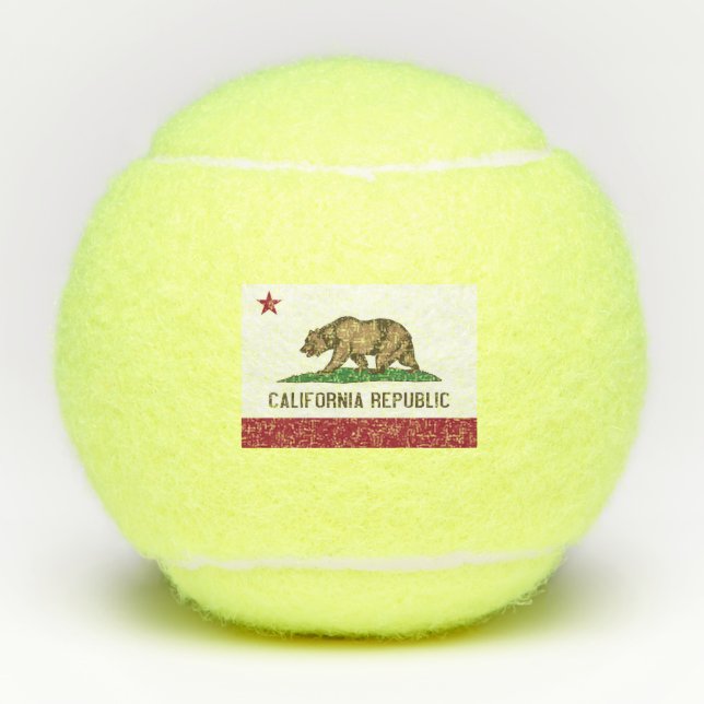 Penn Tennisball mit Flagge Kaliforniens, USA Tennisbälle (Vorderseite)