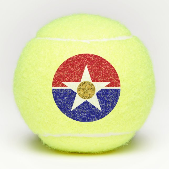 Penn Tennisball mit Flagge von Dallas, USA Tennisbälle (Vorderseite)