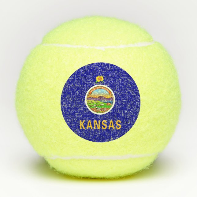 Penn Tennisball mit Flagge von Kansas, USA Tennisbälle (Vorderseite)