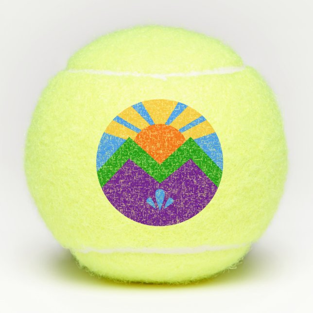 Penn Tennisball mit Flagge von Manitou Springs Tennisbälle (Vorderseite)
