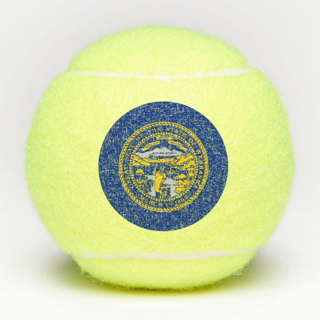 Penn Tennisball mit Flagge von Nebraska, USA Tennisbälle (Vorderseite)