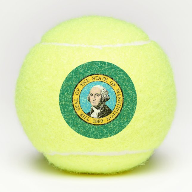 Penn Tennisball mit Flagge von Washington, USA Tennisbälle (Vorderseite)