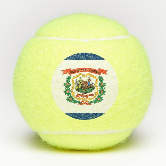 Penn Tennisball mit Flagge von West Virginia, USA Tennisbälle (Vorderseite)