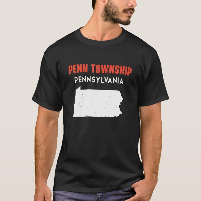 Penn Township Pennsylvania USA Staat America Trave T-Shirt (Vorderseite)