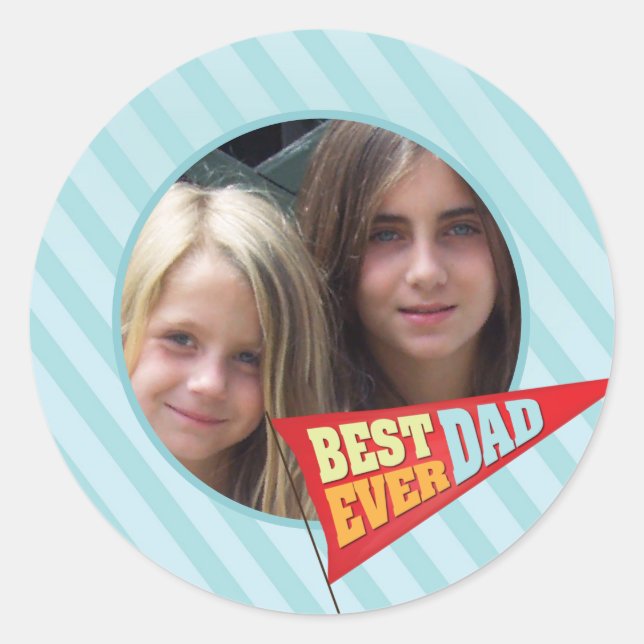 Pennant des Vaters Runder Aufkleber (Vorderseite)