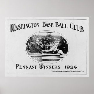 Pennant-Preisträger in Washington 1924 Poster