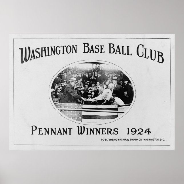 Pennant-Preisträger in Washington 1924 Poster (Vorne)