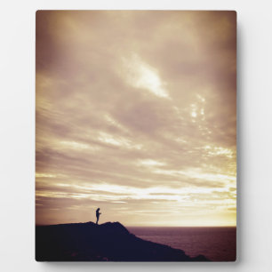Pennard Klippen bei Sonnenuntergang, Gower, Swanse Fotoplatte