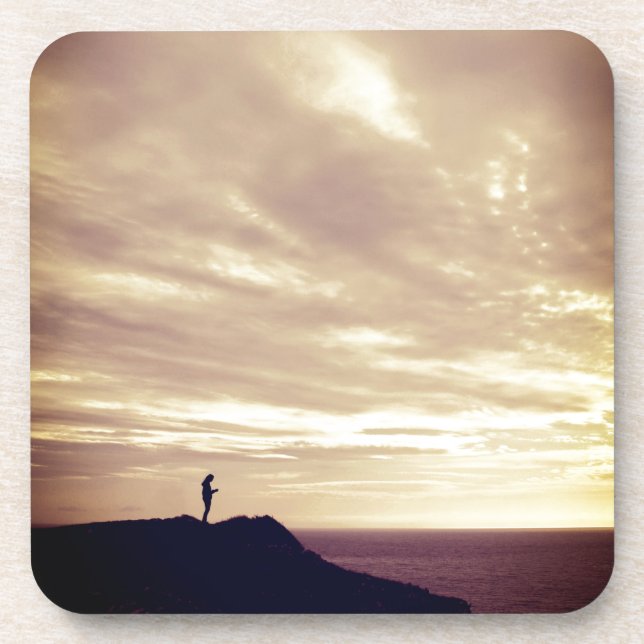 Pennard Klippen bei Sonnenuntergang, Gower, Swanse Untersetzer (Vorderseite)