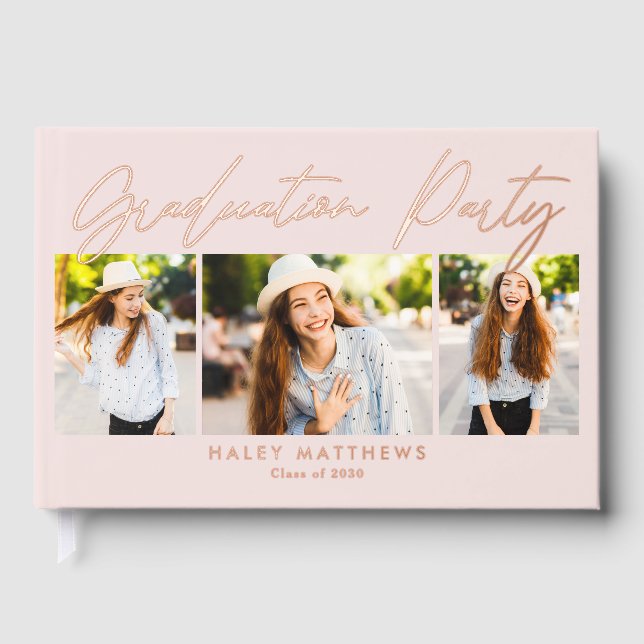 Penned Party Foil Foto Abschluss Gästebuch (Vorderseite)