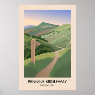 Pennine Bridleway National Trail Moderne Reise Poster