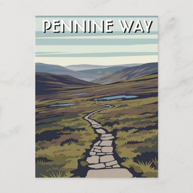 Pennine Way England Reise Postkarte (Vorderseite)