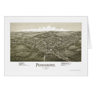 Pennsboro, WV panoramische Karte - 1899