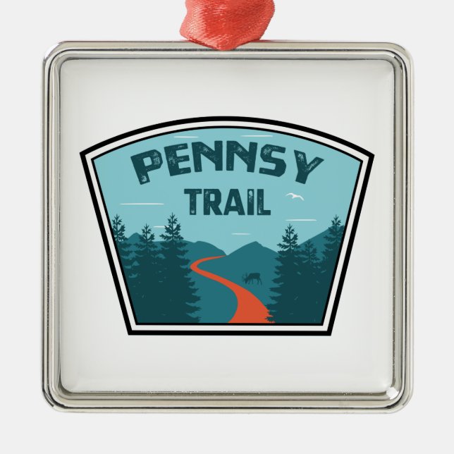 Pennsy Trail Indianapolis Ornament Aus Metall (Vorne)