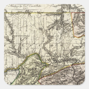 Pennsylvania 12 quadratischer aufkleber