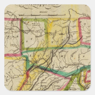 Pennsylvania 1818 Edition Quadratischer Aufkleber