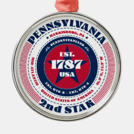 Pennsylvania 2. Staat Ornament Aus Metall