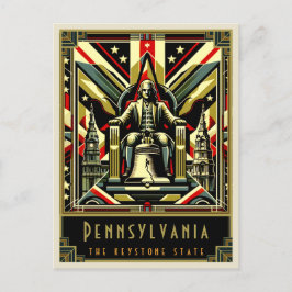 Pennsylvania | Art Deco Postkarte