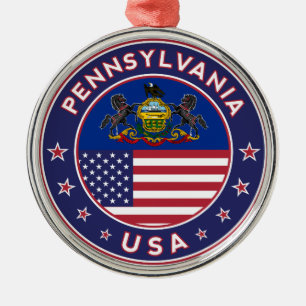 Pennsylvania-Aufkleber, Handy-Gehäuse, Totbeutel Ornament Aus Metall