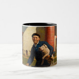 Pennsylvania Bauer von Newell Convers Wyeth Zweifarbige Tasse