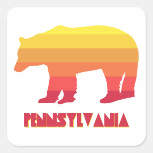 Pennsylvania Bear Quadratischer Aufkleber
