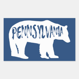Pennsylvania Bear Rechteckiger Aufkleber