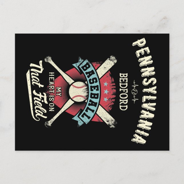 Pennsylvania Bedford Baseball Postkarte (Vorderseite)