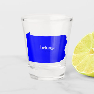 Pennsylvania Belong Staat Karte Schnapsglas