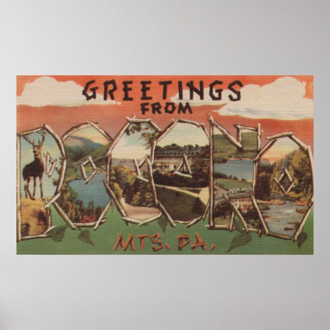 Pennsylvania - Berge in Pocono Poster (Vorne)